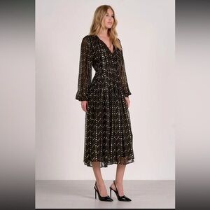 Elan Black Long Sleeve Dress